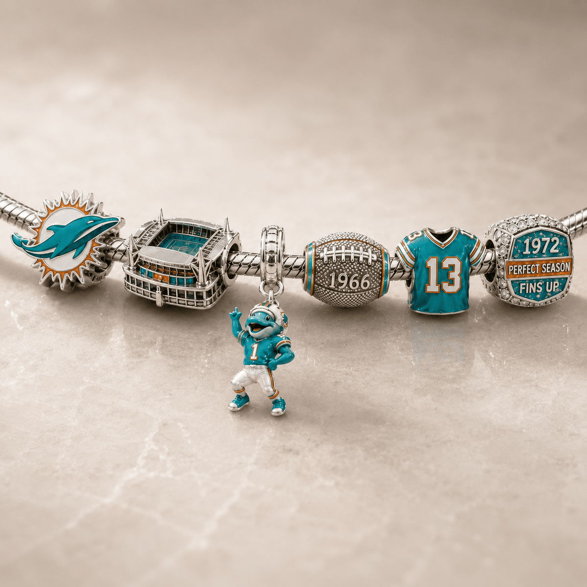 MDP Silver Charm Bracelet Set NTVA
