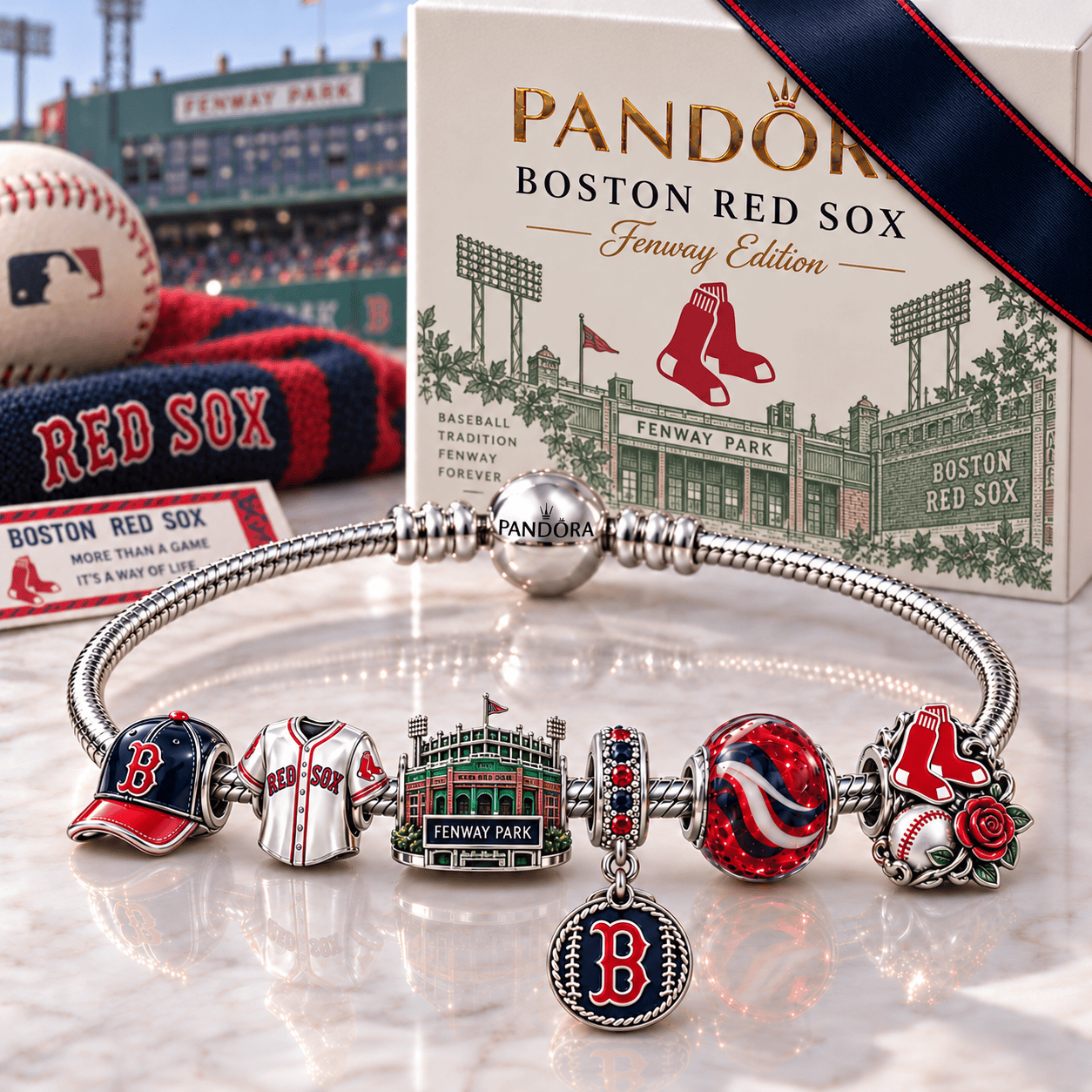 BRX Silver Charm Bracelet Set NHVH