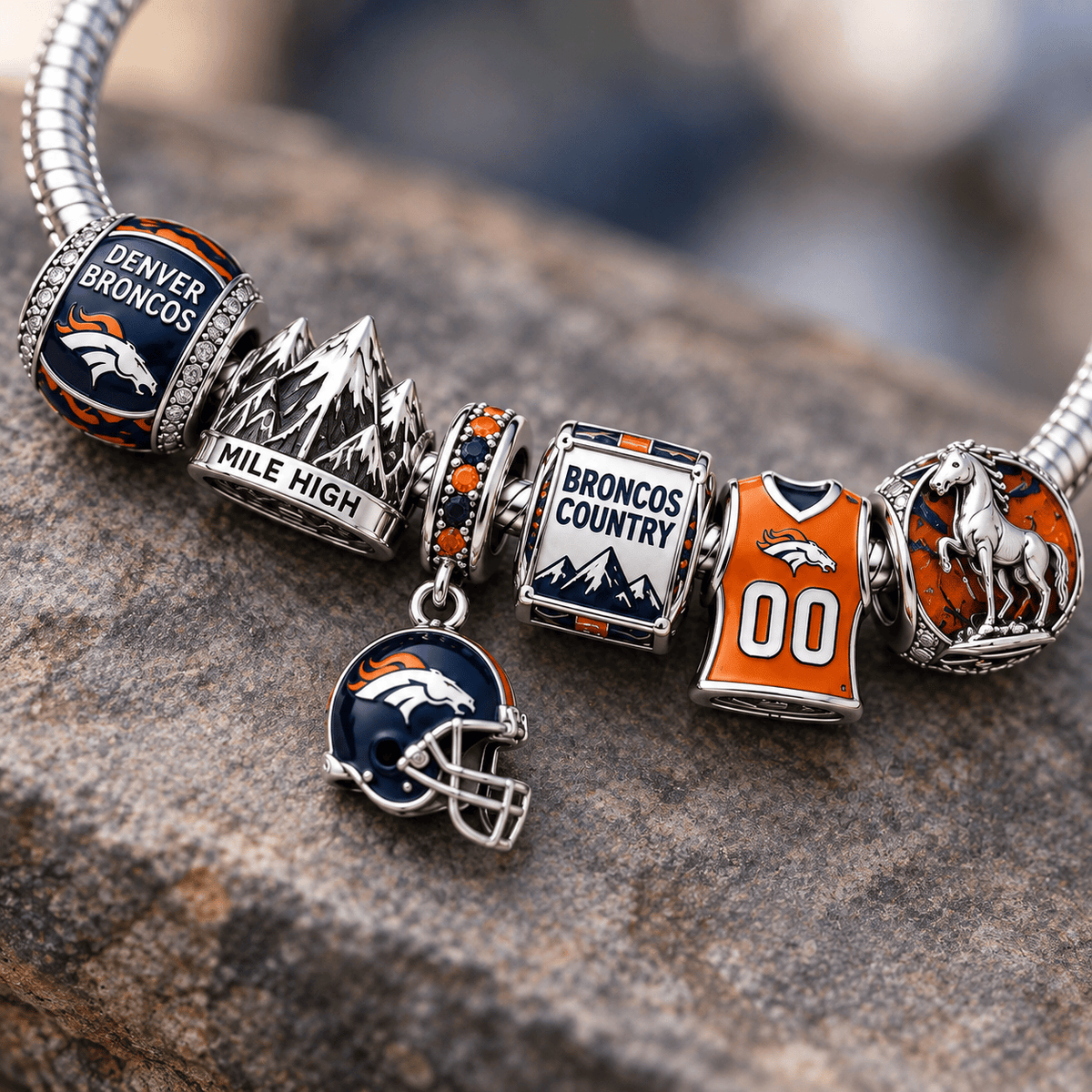 DVBC Silver Charm Bracelet Set PTT