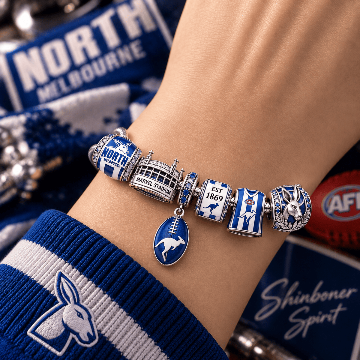 NMKS Silver Charm Bracelet Set PTT