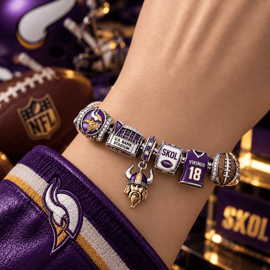 MNVK Silver Charm Bracelet Set PTT
