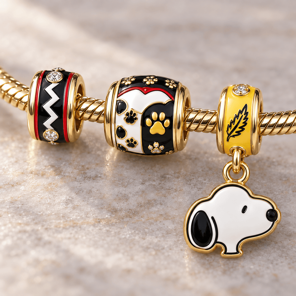 SPNY Gold Charm Bracelet Set HQH