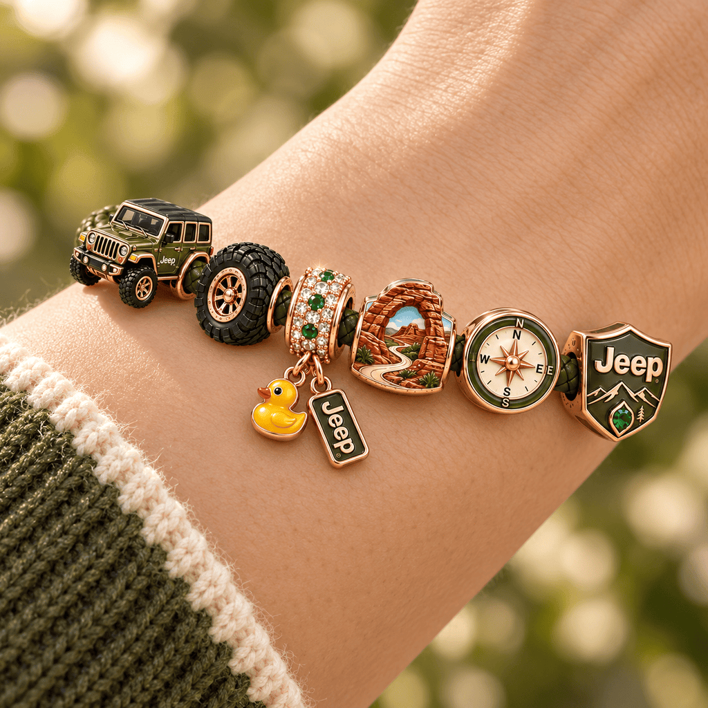 JEP Braided Leather Charm Bracelet Set NHVH