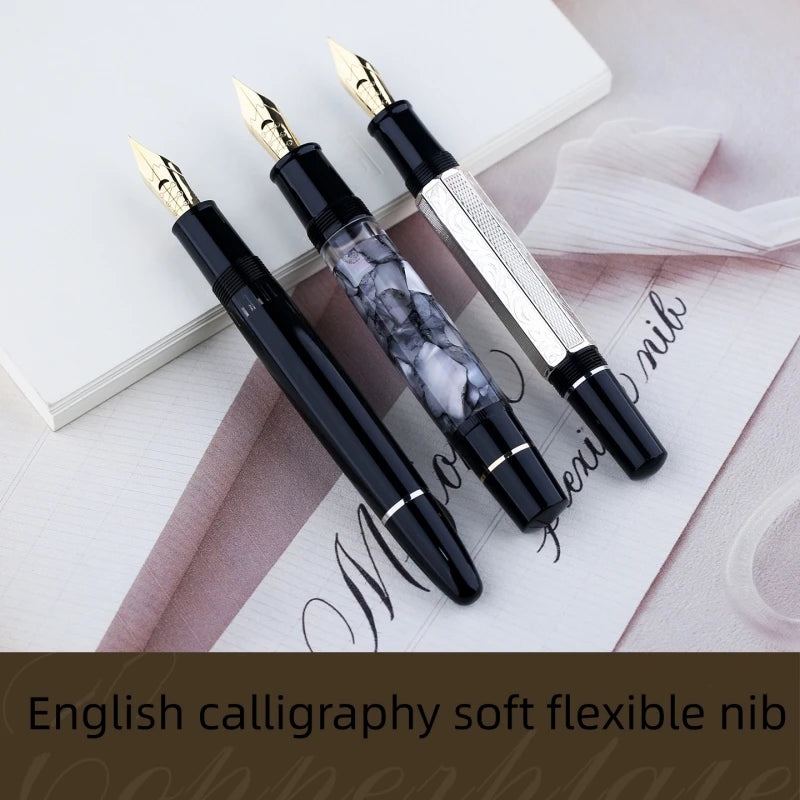 New MAJOHN P138/139 Art Bendable Flex Nib Fountain Pen Soft Elastic Tip  0.4-2.0mm Writing Gothic Round Script Creative Artwork